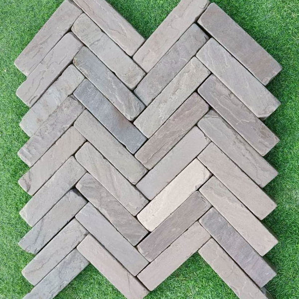 Kandla grey sandstone tumbled pavers