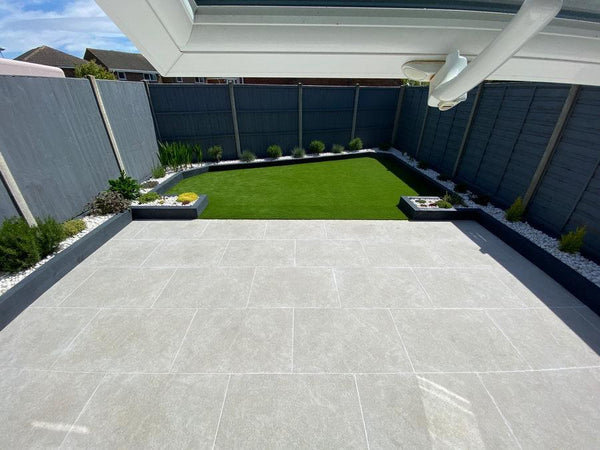 porcelain paving patio Ash monolith