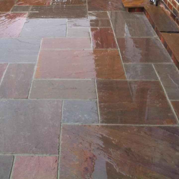 Indian sandstone paving