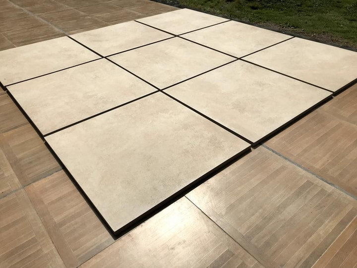 porcelain paving cement beige