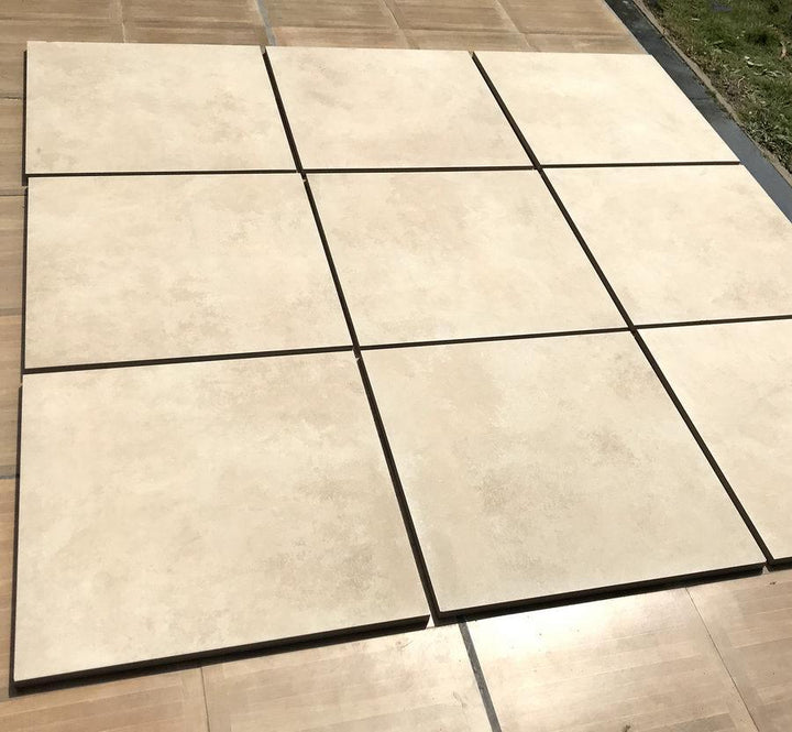 porcelain paving cement beige