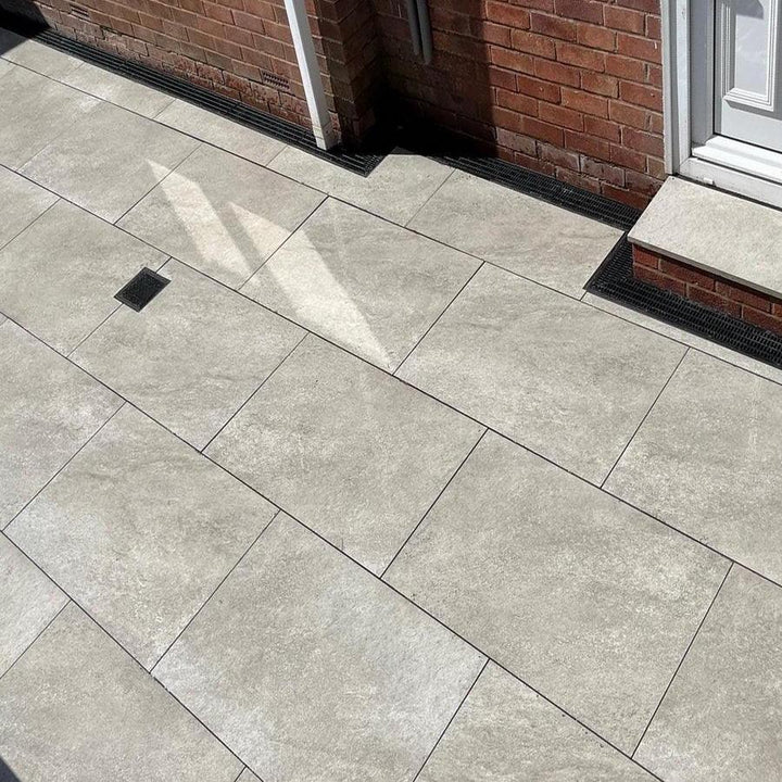 outdoor porcelain tiles hammerstone grey