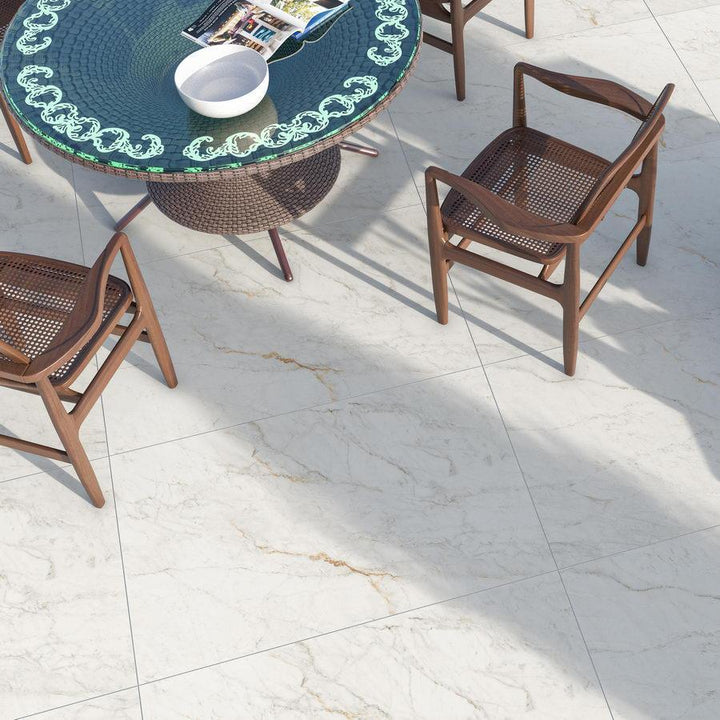 Carrara Marble Porcelain Paving Tiles