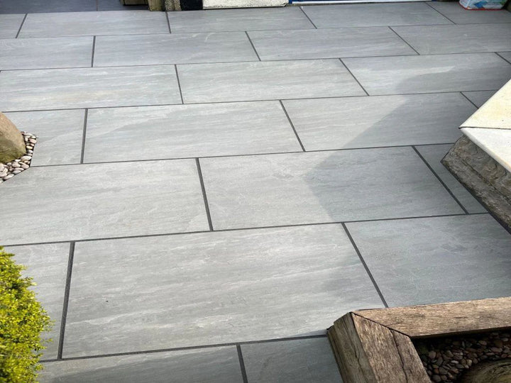 silver kandla grey porcelain paving slabs