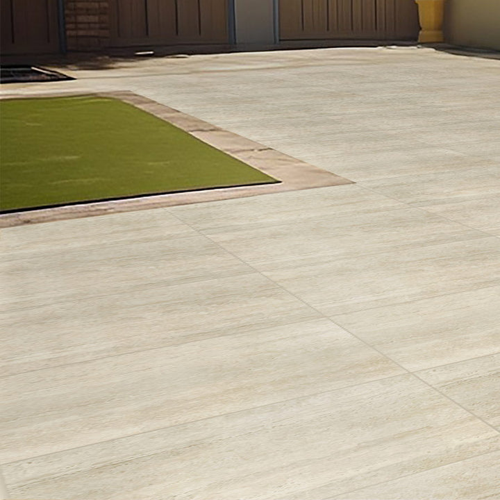 Turkish beige travertine porcelain paving tiles