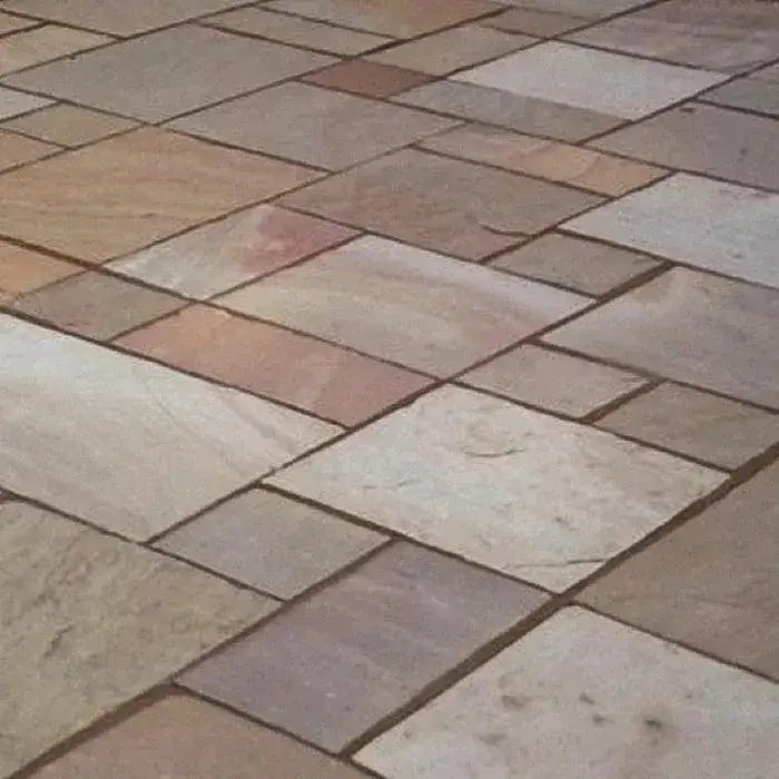 patio slabs Rippon buff Indian sandstone